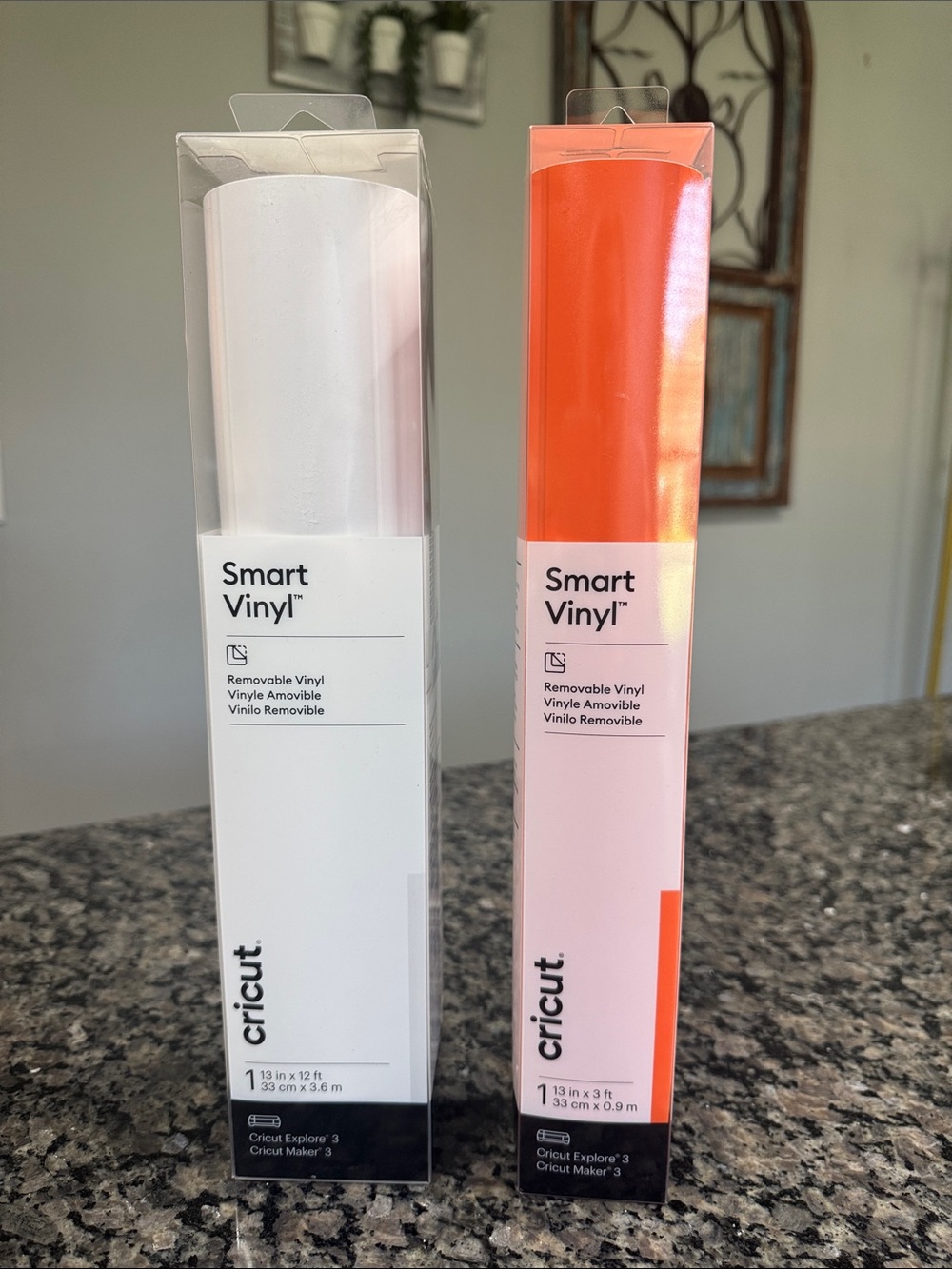 Cricut Smart Vinyl Rolls in White and Orange NEW